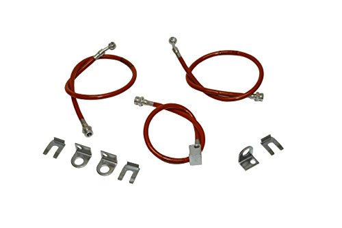 Rusty's Off-Road Stainless Steel Extended Brake Hose Set - Jeep XJ, TJ, YJ, ZJ, MJ, CJ