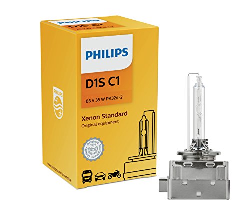 Philips D1S Standard Authentic Xenon HID Headlight Bulb, 1 Pack (85415C1)