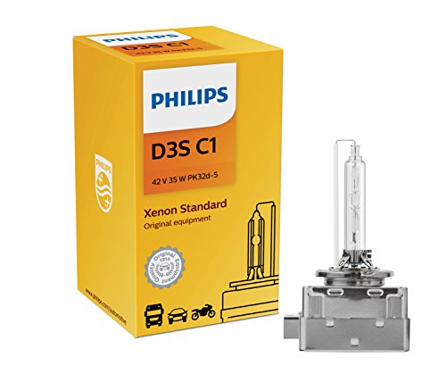 Philips D3S Standard Authentic Xenon HID Headlight Bulb, 1 Pack