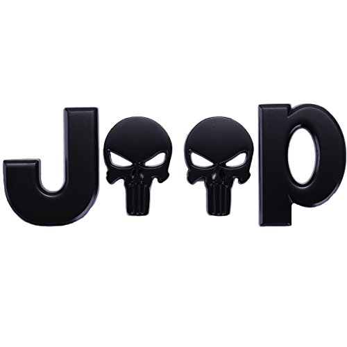 TK-KLZ 3D Metal for JEEP Premium Car Side Fender Rear Trunk Emblem Badge Sticker Decals for Chrysler JEEP Grand Cherokee Wrangler Compass Cherokee Renegade Patriot Grand Comander Decoration