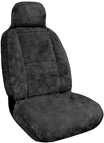 Eurow Luxury Sheepskin Seat Cover XL Design Comfortable Premium Pelt - Gray