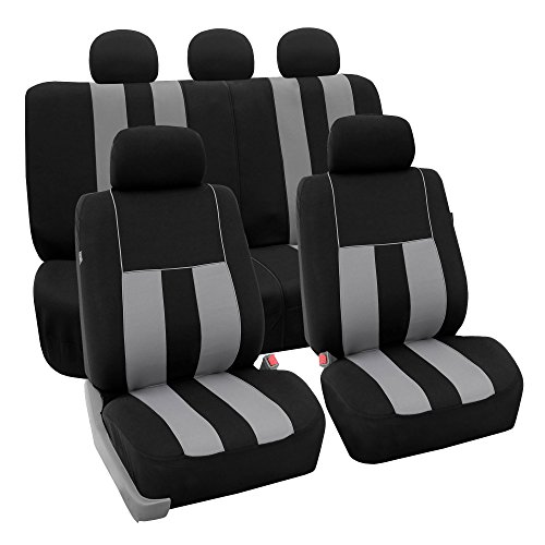 FH Group FB036GRAY115 Seat Cover (Airbag Compatible and Split Bench Gray)