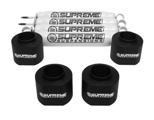 Supreme Suspensions - Grand Cherokee Lift Kit Full Suspension Lift and Performance Upgrade 3" Front Suspension Lift High Crystalline Delrin Grand Cherokee Leveling Kit Coil Spring Spacers + 3" Rear Suspension Lift + Extended Pro Performance Series Shocks Easy Install Jeep Grand Cherokee ZJ Lift Kit (Black) PRO
