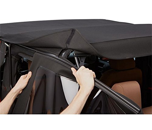 Bestop 54923-17 Black Twill Trektop NX Glide Convertible Soft Top for 07-17 Wrangler Unlimited 4-Door