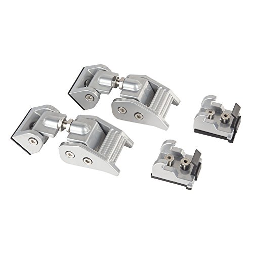 Rugged Ridge 11116.07 Silver Aluminum Hood Catch Set - Pair for 2007-2018 Jeep Wrangler JK and JKU