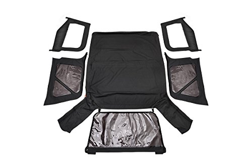 Rough Country - 85350.35 - Black Soft Top (Half Doors) for Jeep: 97-06 Wrangler TJ 4WD
