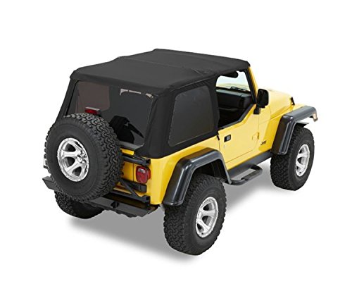 Bestop 56820-35 Black Diamond Trektop NX Complete Frameless Replacement Soft Top with Sunrider Sunroof Feature for 1997-2006 Wrangler (except Unlimited)