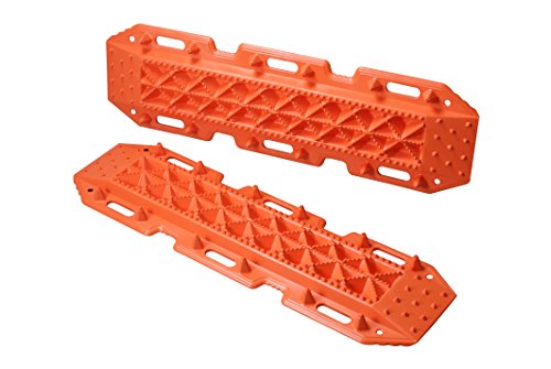MAXSA Escaper Buddy Traction Mat (Set of 2) for Off-Road Mud, Sand, & Snow Vehicle Extraction Orange 20333