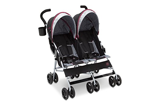 J is for Jeep Brand Scout Double Stroller, Lunar Burgundy