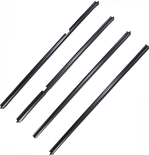 APDTY 4-Door Window Outer Dew Wipe Weatherstrip Kit Fits 1999-2004 Jeep Grand Cherokee (Includes All 4 Outer Weather-Strip Dew Wipes; Replaces 55135879AF, 55135878AF, 55135890AF, 55135891AF)