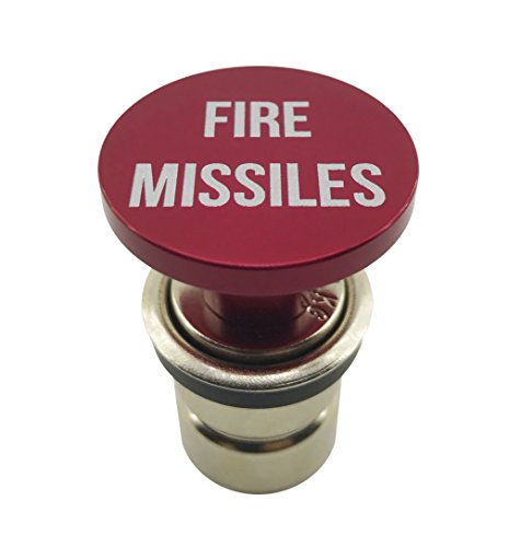 Fire Missiles Button Car Cigarette Lighter by Citadel Black - Anodized Aluminum, 12-Volt Replacement Accessory, Fits Most Vehicles, Socket Size A