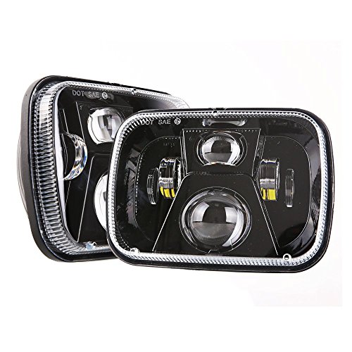 2018 New Osram 110W 5x7 Led Headlights 7x6 Led Sealed Beam Headlamp with High Low Beam H6054 6054 Led Headlight for Jeep Wrangler YJ Cherokee XJ H5054 H6054LL 6052 6053（2Pcs）