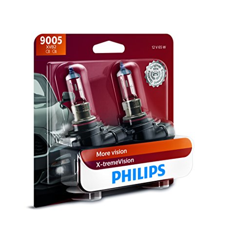 Philips 9005 X-tremeVision Upgrade Headlight Bulb with up to 100% More Vision, 2 Pack