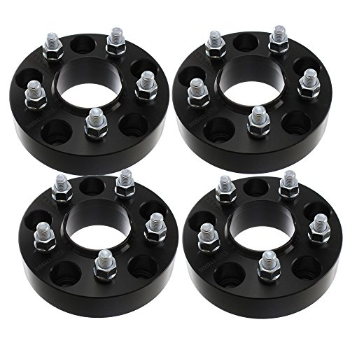 4pcs Black Hubcentric 38mm Wheel Adapters | 5x5 to 5x4.5 | Adapters Fits Jeep Tj Yj Kk Sj Xj Mj Wrangler Wheels onto JK JKU