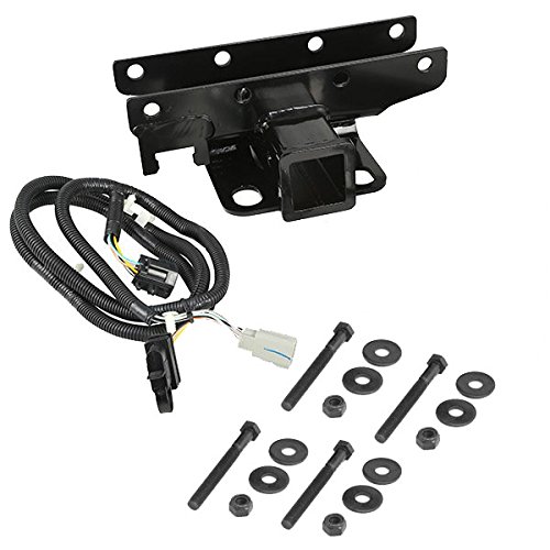Rugged Ridge 11580.51 Black Receiver Hitch Kit with Wiring Harness for 2007-2018 Jeep Wrangler JK and JKU