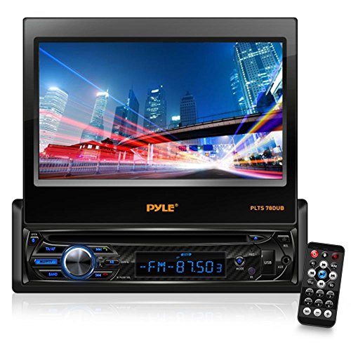 Single DIN Head Unit Receiver - In-Dash Car Stereo with 7” Multi-Color Touchscreen Display - Audio Video System with Bluetooth for Wireless Music Streaming & Hands-free Calling - Pyle PLTS78DUB