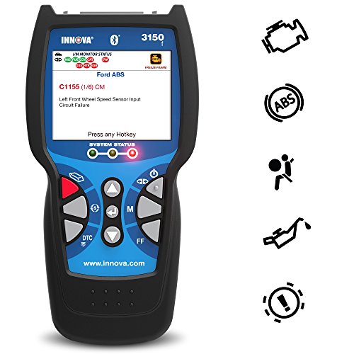 Innova 3150f Bluetooth Check Engine Code Reader Scan Tool with ABS, SRS, Charging Test, and Service Light Reset