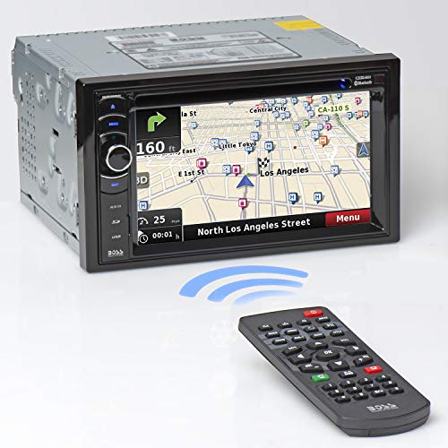 BOSS Audio BV9386NV Navigation - Double Din GPS, Bluetooth Audio and Hands-Free Calling, 6.2 Inch Touchscreen LCD Monitor, MP3, CD, DVD Player, USB/SD Ports, AUX Input, AM/FM Radio Receiver