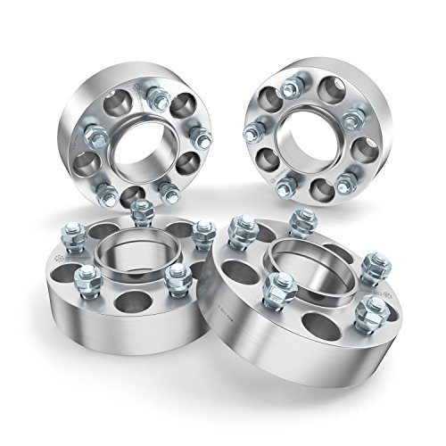 RockTrix for Precision European - 4pc 2" Thick Jeep Hubcentric 5x5 Wheel Spacers, 71.5mm Bore, 1/2" Studs Nuts, Fits 99-10 Grand Cherokee, 07-18 Wrangler, 06-10 Commander, XK WJ WK JK (50mm, 5x127)