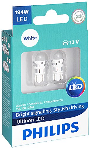 Philips 194 Ultinon LED Bulb (White), 2 Pack
