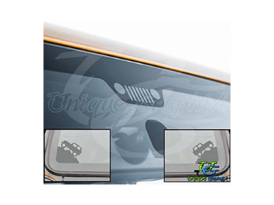 Jeep Front Windshield Decals